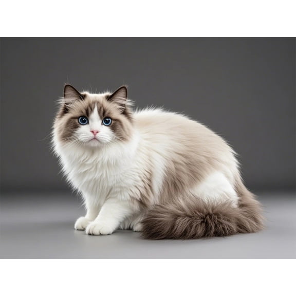 Ragdoll Cat Canvas Wall Art Framed Canvas Prints Paintings Poster Wall Art for Living Room Bathroom Bedroom Office Dining Room Restaurant Hotel Home Wall Decor 12x16 Inch