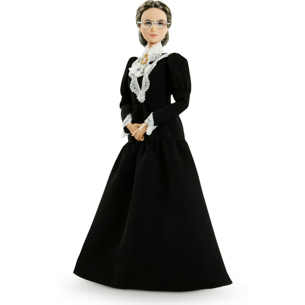 Barbie Inspiring Women Susan B. Anthony Collectible Doll, 12-inch In Black  Dress