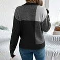 thumbnail image 5 of Ashirexll Pullover Sweaters for Women, Winter Sweaters for Women, Women's Color Block Round Neck Long Sleeve Pullover Knit Sweater Top, 5 of 7
