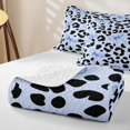 thumbnail image 4 of Manfei Vintage Leopard Print Bow Bed Spread Queen for Teens Girls,Black Blue Cheetah Print Queen Coverlet Set, 4 of 7
