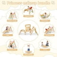 thumbnail image 3 of 9 In 1 Wooden Triangle Set, Foldable Baby Climbing Toys, Indoor Playground Climbing Set with Arch, Triangle, Pinball Game and Seesaw, Toddler Climbing Gym (Colorful), 3 of 9