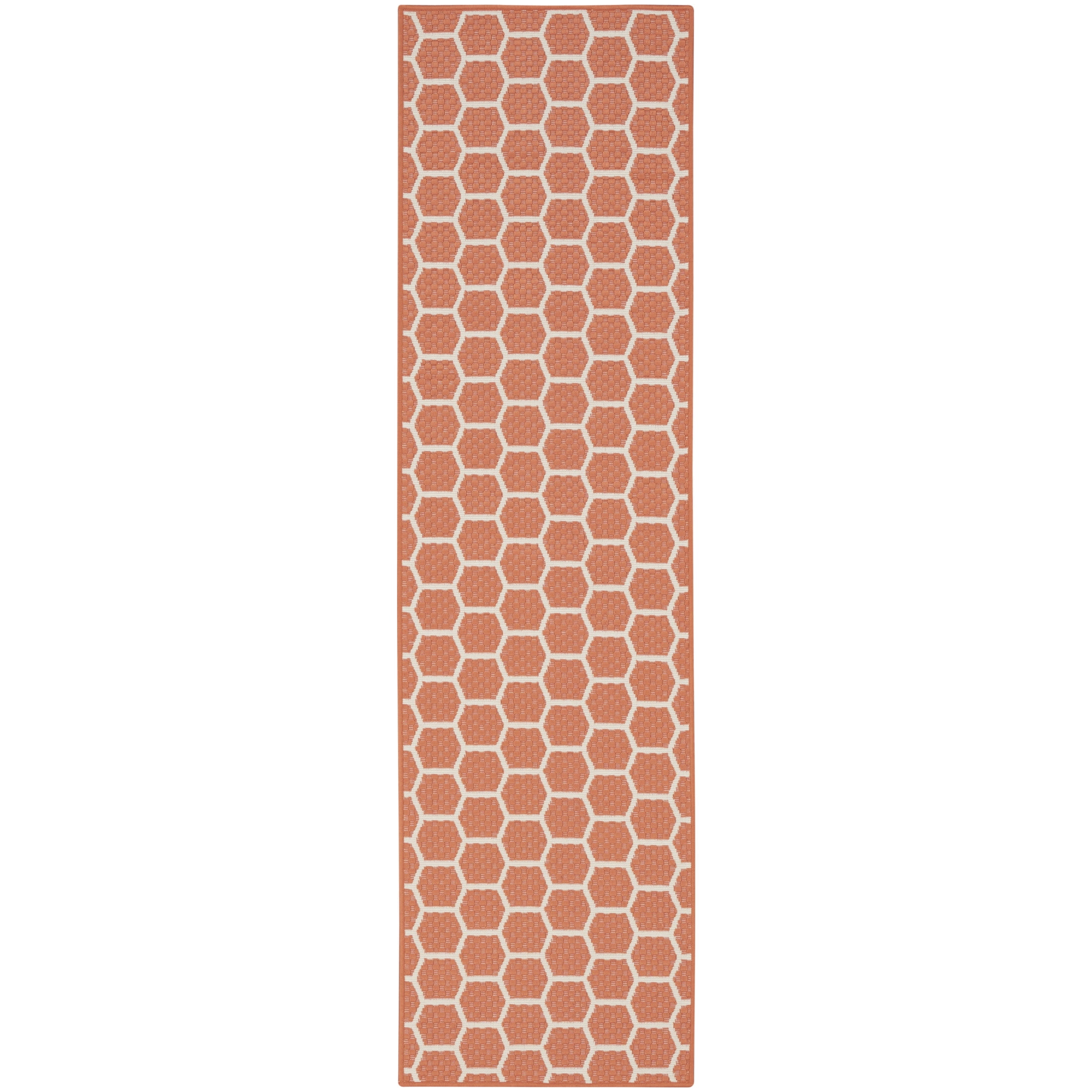 Nourison Twist Reversible 2' x 6' Coral Modern Rug