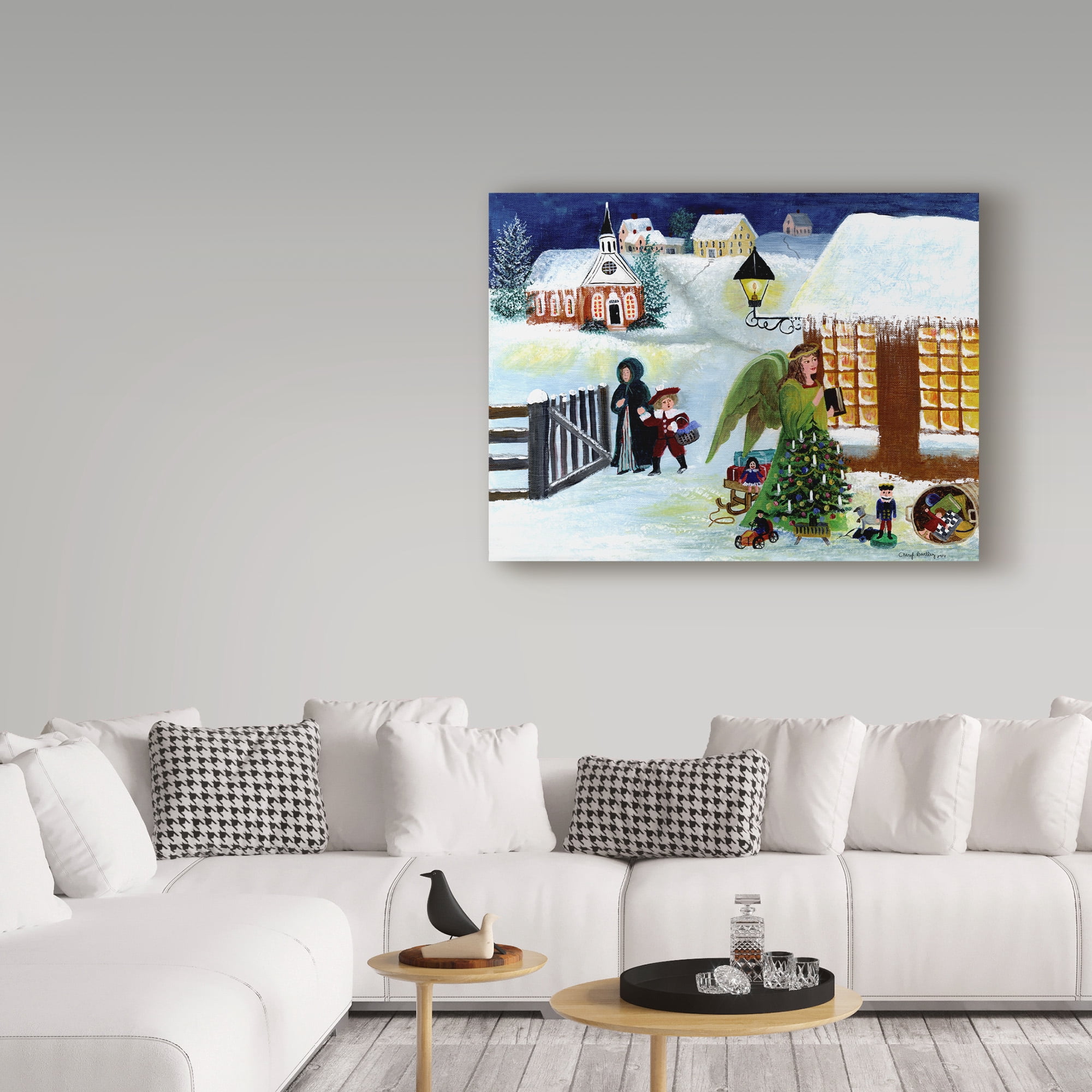 Trademark Fine Art 'Christmas Angel' Canvas Art by Cheryl Bartley