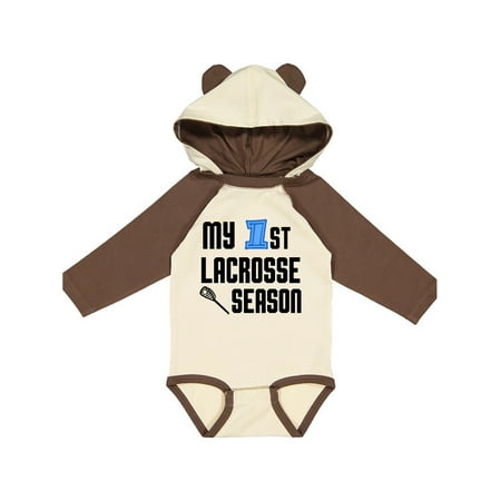 

Inktastic my 1st lacrosse season Gift Baby Boy Long Sleeve Bodysuit