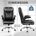 thumbnail image 4 of Homall Faux Leather Office Chair Adjustable Height Desk Chair Ergonomic Chair, Black, 4 of 7