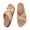 Apricot, variant on Cork Footbed Slide Sandals for Women with Cross Strap, Summer Beach Slip on Slippers with Arch Support