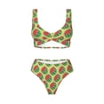 thumbnail image 4 of Rocae Summer Watermelon for Bikini Set for Women Two Piece Sexy High Swimsuits Split Crossover Bikini Medium, 4 of 9