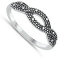 thumbnail image 4 of Oxidized Infinity Twist Knot Bali Ring .925 Sterling Silver Band Jewelry Female Male Unisex Size 6, 4 of 4