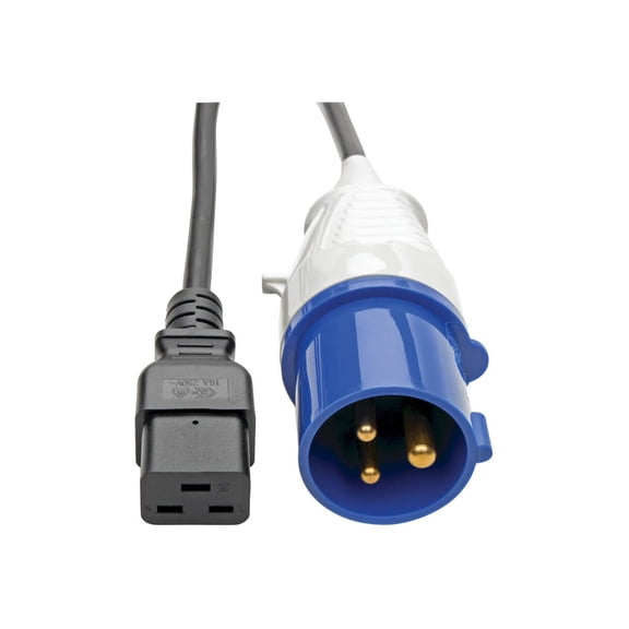 Tripp Lite 10ft Power Cord Extension Cable IEC309 to C19 Heavy Duty 16A 10' - 250 V AC Voltage Rating - 16 A Current Rating - Black