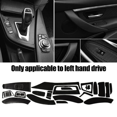 RAINB 3D Interior Matte Black Carbon Fiber Decal Trim Sticker For Bmw 3 Series F30 F31