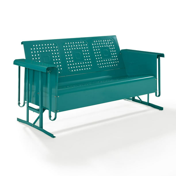 Crosley Bates Sofa Glider In Turquoise, Glider Couch Outdoor