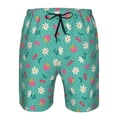 thumbnail image 4 of Naloa Cherry Strawberry Floral Men's Beach Shorts, Surfing shorts, Swim trunks, Quick Dry Swim Trunks for Surfing Beach Fun - 3X-Large, 4 of 9