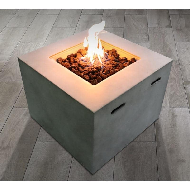 Living Source International Concrete Propane/Natural Gas Fire Pit in Charcoal