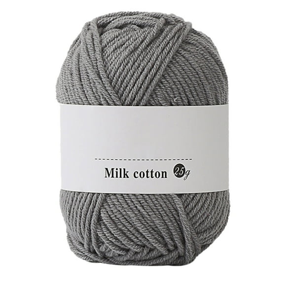 Ohufall Colorful Soft Milk Cotton Yarn For Crocheting 25g Baby Knitting Yarn For DIY Craft