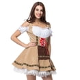 thumbnail image 4 of Disfraz de sirvienta de Oktoberfest para mujer 2024, disfraz de cosplay, vestido tradicional alemán sin tirantes, disfraz de chica cervecera, 4 of 5