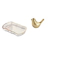 thumbnail image 1 of Elegante bandeja de comida y tocador con forma de pájaro dorado para el desayuno, almacenamiento de frutas y cosméticos con escultura de animal modern, 1 of 8