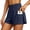 Navy, variant on Women's High Waisted Running Shorts, 2-in-1 Quick Dry Workout Shorts with Pockets, Breathable Athletic Shorts for Yoga Gym Training & Summer Sports(White/M)