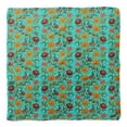 thumbnail image 4 of Bimba Green Leaves & Chrysanthemum Floral Pure Silk Printed Head Bandanas Summer Neck Wrap Scarf 40 x 80 Inches, 4 of 6
