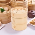 thumbnail image 2 of MasteelfCA 1 Set Handmade Bamboo Steamer Cooking Tool Kitchen Food Steamer with Lid, 2 of 8