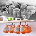thumbnail image 3 of SURJDE Coffee Mugs Hooks Under Cabinet Coffee Cups Hanging Racks Under Shelf Coffee Mugs Holder with 16 Hooks Utensils Display Hanger for Kitchen Counter Organizer,Brown, 3 of 7