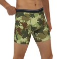 thumbnail image 4 of Mens Underwear, Aircraft Green Camouflage Mens Underwear Boxer Briefs, Soft Breathable Underwear Long Leg For Men, 4 of 8