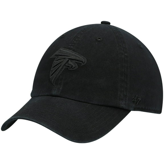Men's '47 Black Atlanta Falcons Team Tonal Clean Up Adjustable Hat