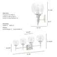 thumbnail image 6 of Hunter - Xidane 4-light Brushed Nickel, Medium Size Vanity Light, Dimmable, Mid Century Modern Style, for Bedrooms, Kitchens, Dining, Living Rooms - 19766, 6 of 7