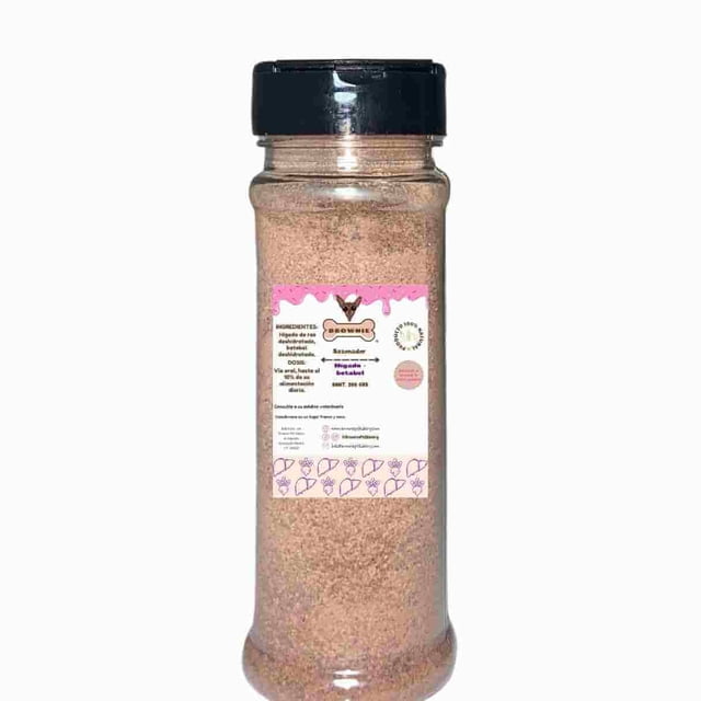 Sazonador para croquetas de perro Brownie sabor hígado-betabel 85 grs