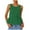 Green, variant on Karight Women's Summer Sleeveless Tank Tops Crewneck Tie Front Loose Flowy Ruffle Peplum Babydoll Blouses
