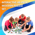 thumbnail image 6 of Leo & Friends Problem-Solving, Durable Wooden Puzzle Kit, 48-Pieces, 6 of 7