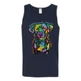 thumbnail image 3 of Dean Russo Unconditional Loyalty Dog Lover Mens Graphic Tank Top, Navy, 3X-Large, 3 of 6
