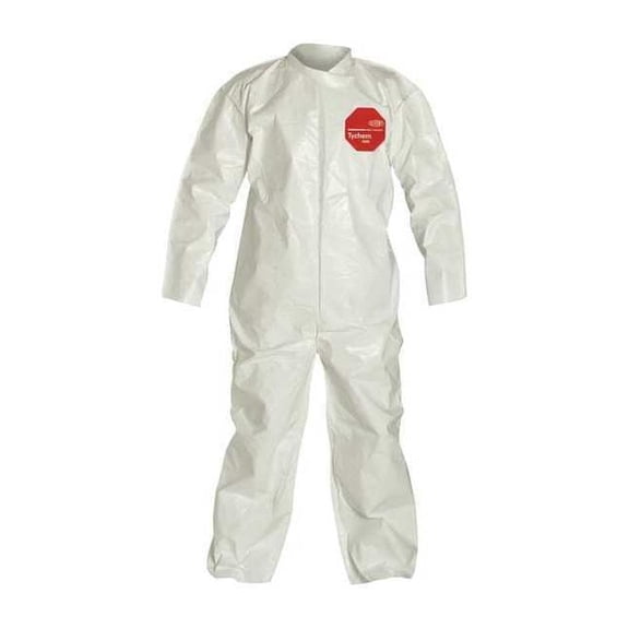 Dupont Coveralls,3XL,White,Tychem(R) 4000,PK12 SL120BWH3X001200