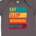 thumbnail image 4 of Inktastic Woodworking Eat Sleep Woodwork Repeat Boys or Girls Baby Bodysuit, 4 of 5