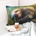 thumbnail image 4 of Balery Daisy Sleeping Sloth Funda de Cojín Estampada, Regalos para Mujeres, Regalos de Amor para Ella, Regalos para Novia o Esposa, Funda de Almohada-16"x24", 4 of 6