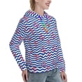 thumbnail image 6 of Lsque Nautical Anchors Pattern Casual Women's Hoodie,Hooded Sweatshirt with Kangaroo Pocket,Pullover Hoodie with Eye-catching Drawstrings-Small, 6 of 7