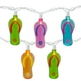 thumbnail image 3 of Northlight Flip Flops Indoor Outdoor Patio Light Set - Multicolor - 7.25' White Wire - 10ct, 3 of 9