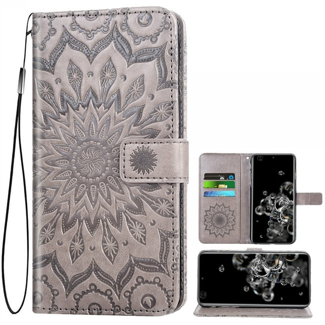 Étui de Téléphone pour Samsung Galaxy S10 Ultra, Étui Portefeuille Folio à Rabat, Porte-Cartes en Cuir PU avec Fentes, Protection Intégrale Robuste, Support, Étui de Protection pour Téléphone pour Galaxy S10 Ultra Homme, Noir