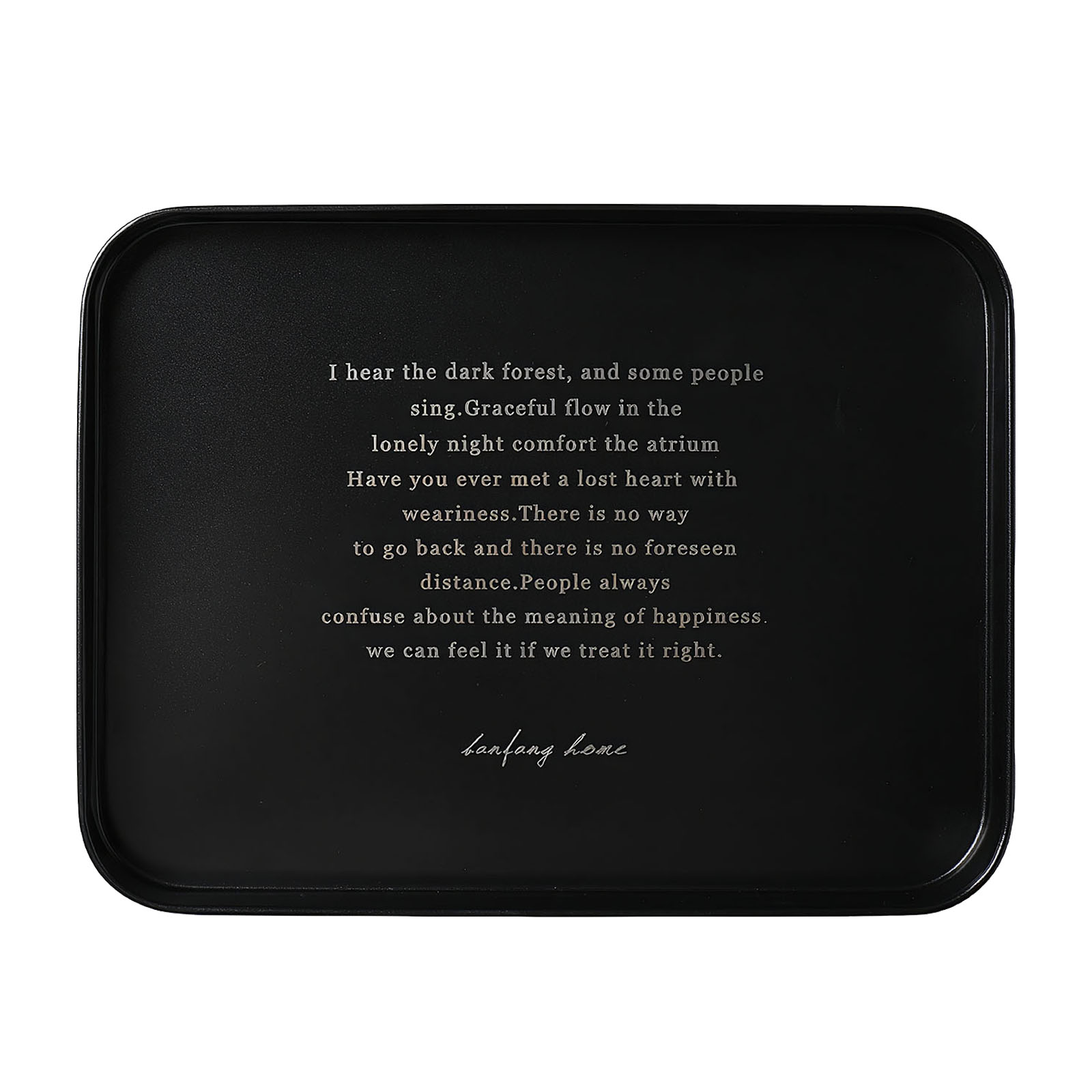 Creative Metal Tray Lasering Lettering Anti Rust Jewelry Storage Tray Strong Jewelry Tray Metal Tray With English Verse For Bedroom Home Indoor Walmart Com