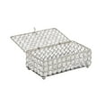 thumbnail image 6 of DecMode Silver Metal Decorative Jewelry Box with Crystal Accents, 6 of 8