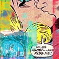 thumbnail image 3 of Chestier, Eric 12x12 Black Modern Framed Museum Art Print Titled - Be Quietâ€¦and Kiss Me!, 3 of 5