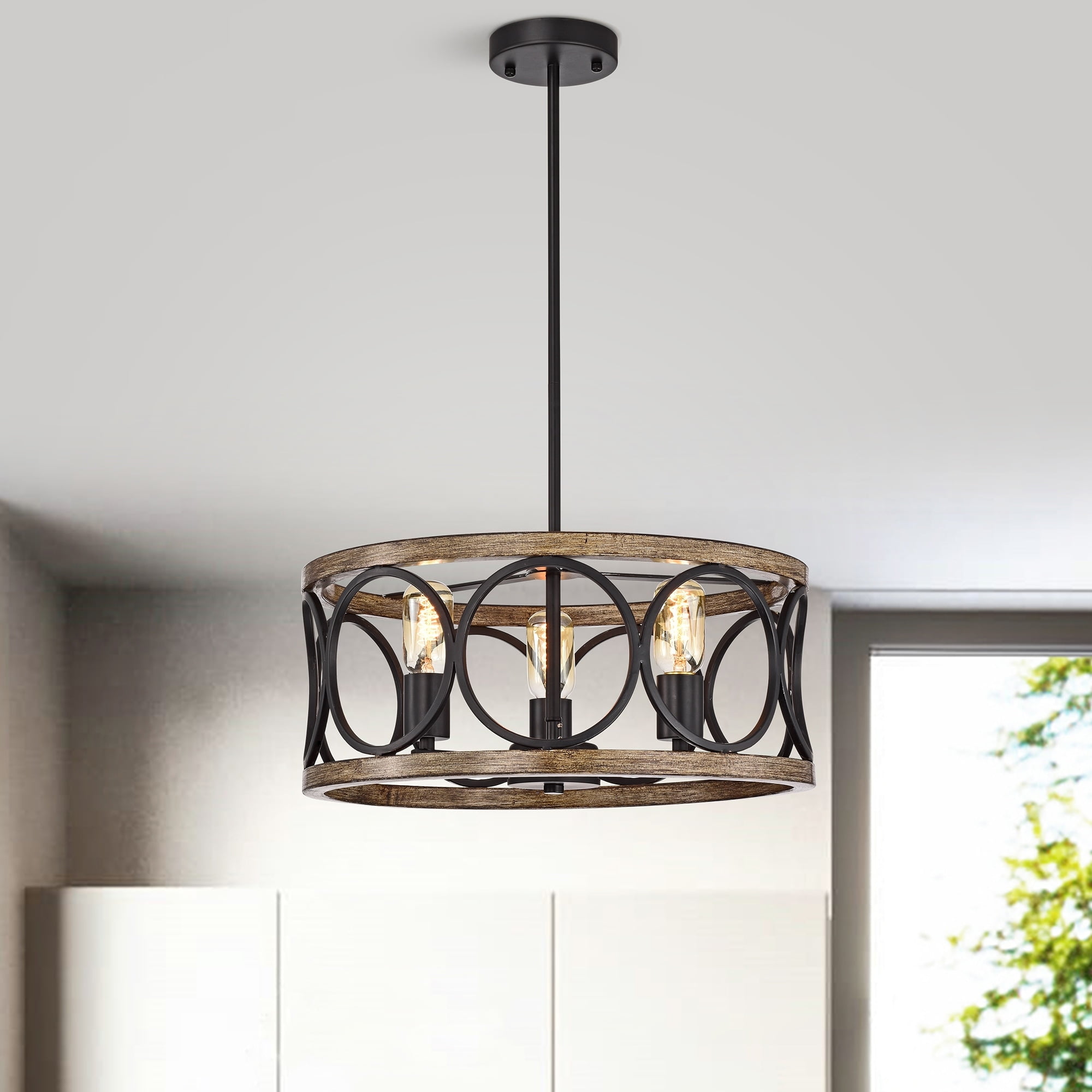 Warehouse of Tiffany Shacer 3-Light Hood Design Ceiling Lamp