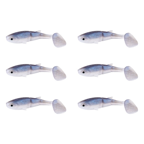 6pcs Artificial Baits Swimbait Baits Soft Baits Silicones Fishing Sports Freshwaters Saltwater Anglers Essential