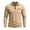 hgg118-Beige, variant on Yaoyar Men's Long Sleeve Shirt-Zip Front Casual Golf Style Classic Collar Chest Pocket for Weekend Wear​​