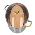 thumbnail image 1 of Olla De Para Pescado, Acero Inoxidable 304, Calentamiento Rápido Y Uniforme, Apta Para Lavavajillas, Olla Para Cocinar Al Con Mango Dorado, Placa De Cerámica, 1 of 7