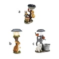 thumbnail image 4 of Bewildely Estatua de luz solar Adorno de Adorno de iluminación Escultura de animal Estatuilla artesanal de resina exquisita para interior y exterior Decoración del hogar Numero 3 Bewildely HA043066-03, 4 of 6