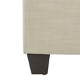 thumbnail image 6 of SAFAVIEH Streep Modern Glam Upholstered Bed Frame, Queen, Beige, 6 of 7