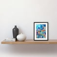 thumbnail image 2 of Morocco Cityscape Moonlight Folk Art Artwork Framed Print Wall Art 9X7 Inch, 2 of 5