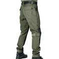 thumbnail image 7 of Wrtxtat Tactical Suits for Men Two Pieces Set Slim Fit Quarter Zip Pullover Pockets Trousers Outdoor Hiking Trainning Cargo Suits Green XL, 7 of 7