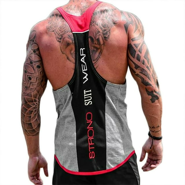 Men‘s Stringer Muscle Bodybuilding Shirt Tank Top Black XL