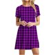 thumbnail image 1 of Vestido de Manga Corta para las Mujeres Casual Impreso Cuello Redondo, Vestido de las Señoras para la Primavera Y el Verano de Uso Diario, 1 of 9